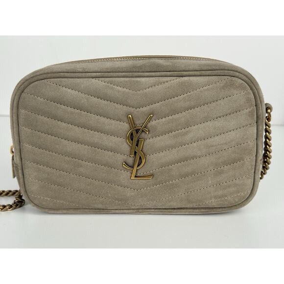 Saint Laurent Loulou Mini Camera Bag in Quilted Suede - Picture 1 of 7